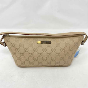 Pre-Owned Gucci Beige Canvas Designer Handbag