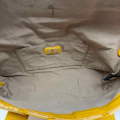 Pre-Owned Fendi Yellow Canvas Designer Handbag