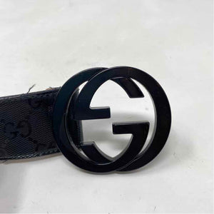 Pre-Owned Gucci Black Canvas Designer Belt