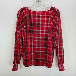 Pre-Owned Size S LOFT red plaid Sweater