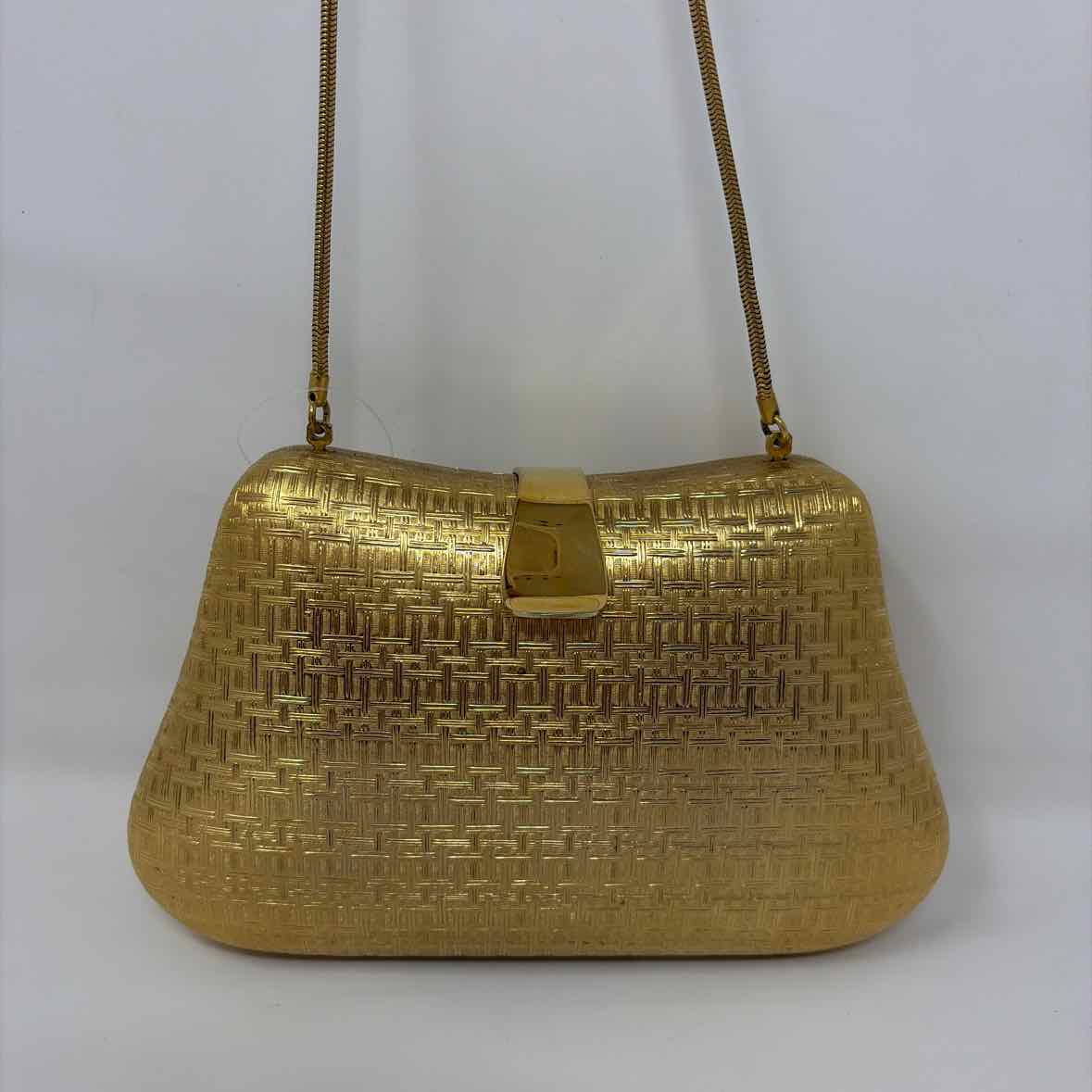 Pre-Owned Saks 5th Ave Gold Metal Handbag