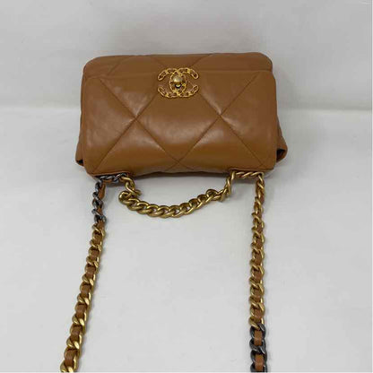 Pre-Owned Chanel Cognac Leather Designer Handbag