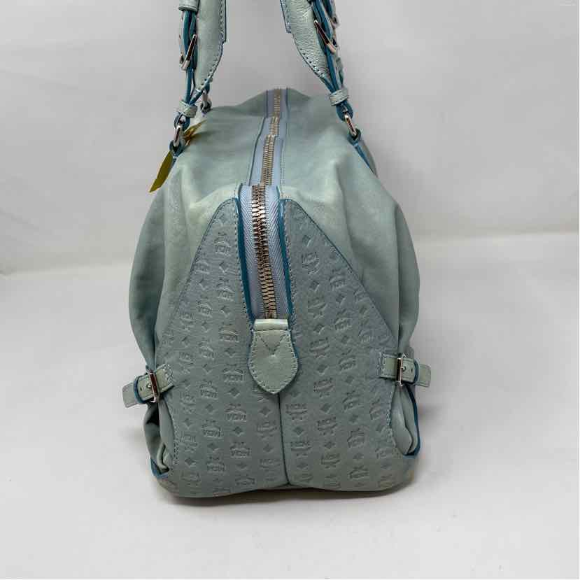 Pre-Owned MCM Turquoise Leather Designer Handbag