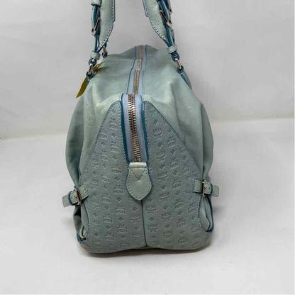 Pre-Owned MCM Turquoise Leather Designer Handbag