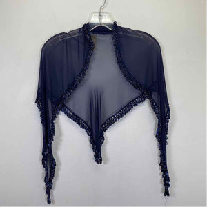 Pre-Owned Boutique Navy Fabric Shawl