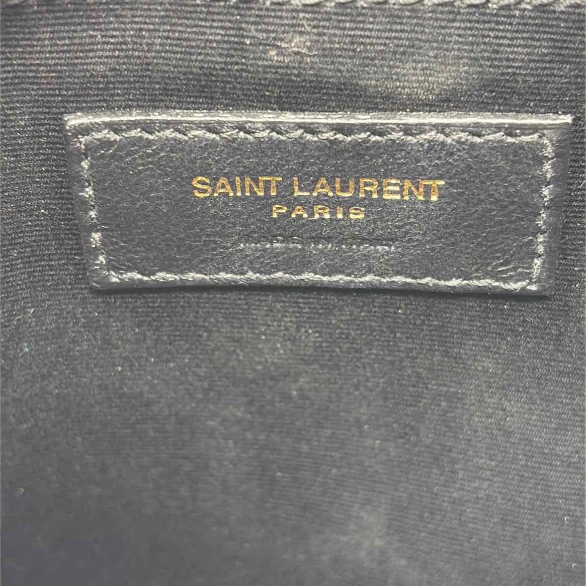 Pre-Owned Saint Laurent Black Leather Designer Handbag