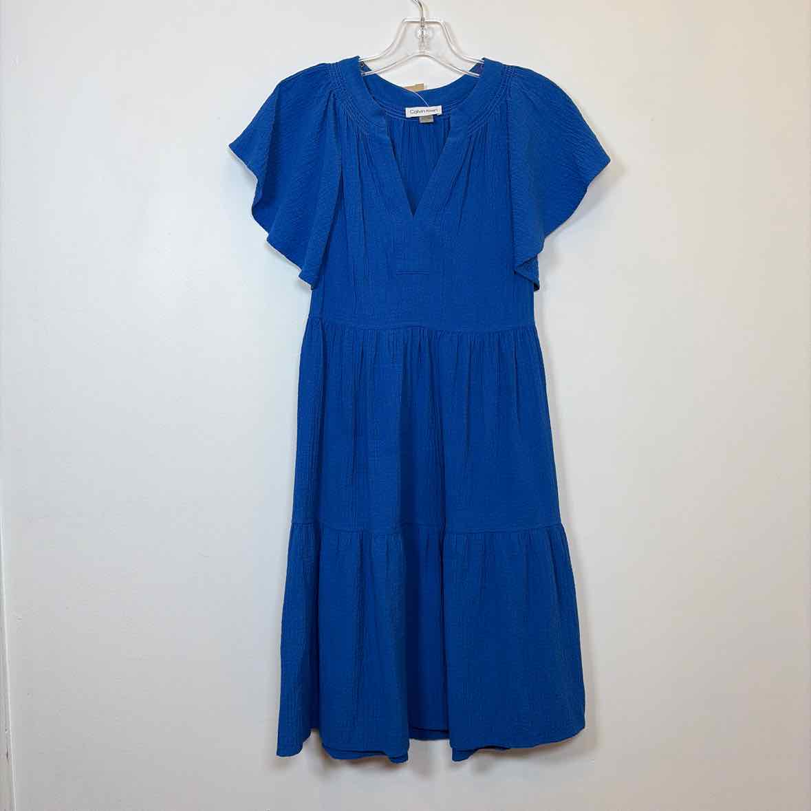 Pre-Owned Size 6/M Calvin Klein Cobalt Casual Dress