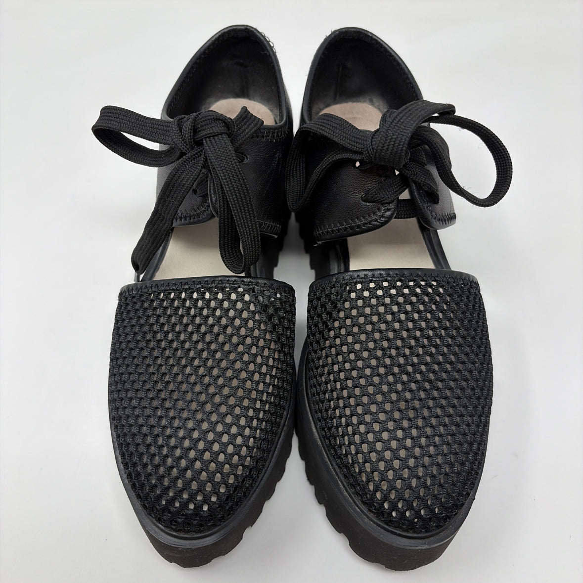 Pre-Owned Shoe Size 6.5 All Black Black Wedge