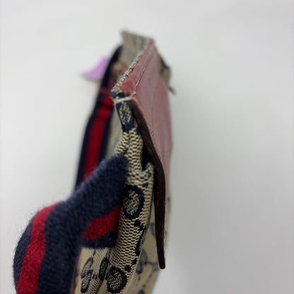 Pre-Owned Gucci Navy Canvas Designer Handbag