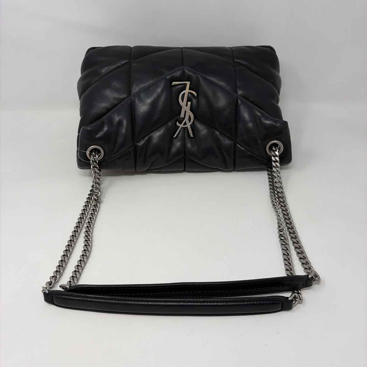 Pre-Owned Saint Laurent Black Leather Designer Handbag