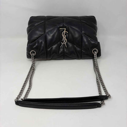Pre-Owned Saint Laurent Black Leather Designer Handbag