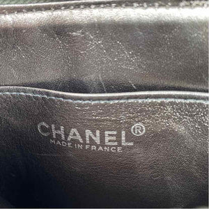 Pre-Owned Chanel Gunmetal Leather Designer Handbag