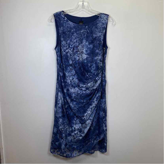 Pre-Owned Size 12/L Black Blue Casual Dress