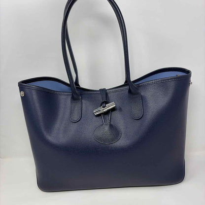 Pre-Owned Longchamp Navy Leather Handbag