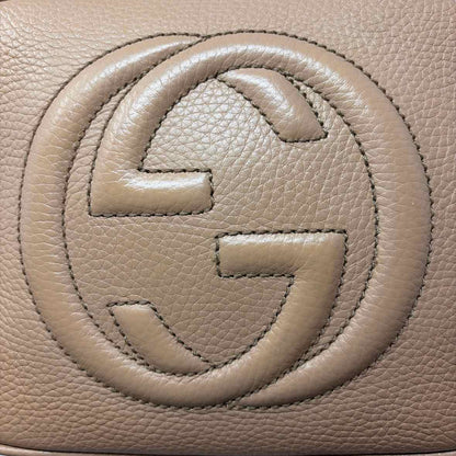 Pre-Owned Gucci Tan Leather Designer Handbag