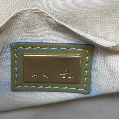 Pre-Owned Fendi Blue Canvas Designer Handbag