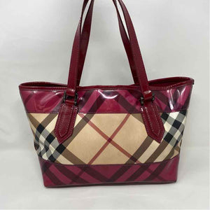 Pre-Owned Burberry Plaid Canvas Designer Handbag