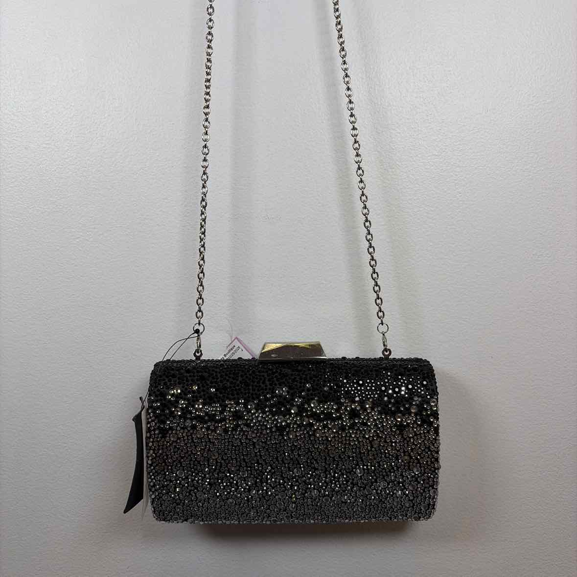 Pre-Owned INC Black/Silver rhinestones Handbag