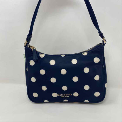 Pre-Owned Kate Spade Blue Polka Dot Nylon Handbag