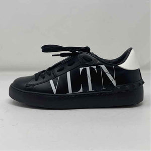 Pre-Owned Valentino Black Leather Shoe Size 5.5 Designer Shoes