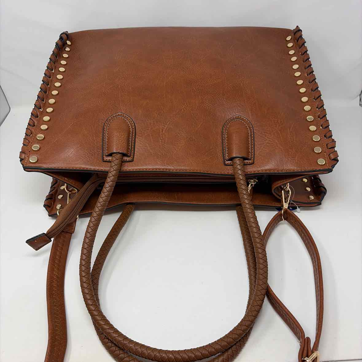 Boutique Cognac faux leather Handbag