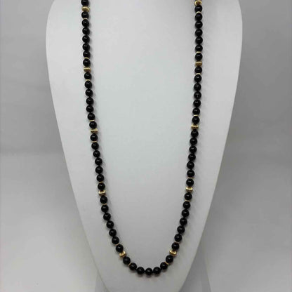 Pre-Owned Boutique Black/Gold Beaded Necklace