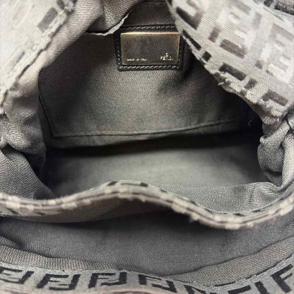 Pre-Owned Fendi Black Canvas Designer Handbag