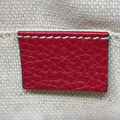 Pre-Owned Gucci Red Leather Designer Handbag