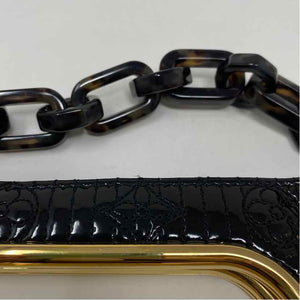 Pre-Owned Louis Vuitton Black Suede Designer Handbag
