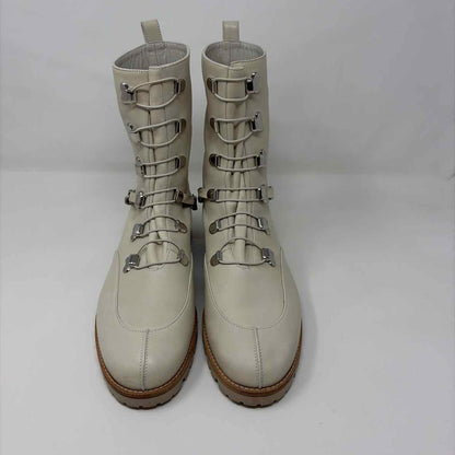 Pre-Owned Christian Louboutin Cream Leather Shoe Size 9.5 Designer Shoes