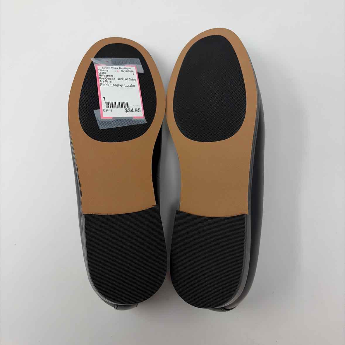 Pre-Owned Shoe Size 7 Nordstrom Black Loafer