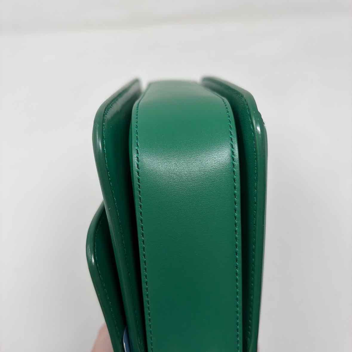 Pre-Owned Saint Laurent Green Leather Designer Handbag