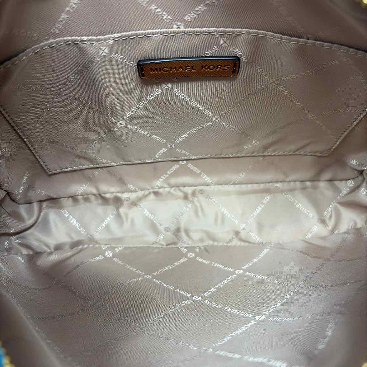 Pre-Owned Michael Kors White Multi Coated Canvas Handbag