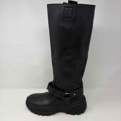 Pre-Owned Burberry Black Leather Shoe Size 8 Designer Shoes