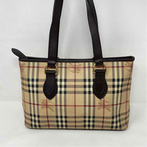 Pre-Owned Burberry Plaid Coated Canvas Designer Handbag