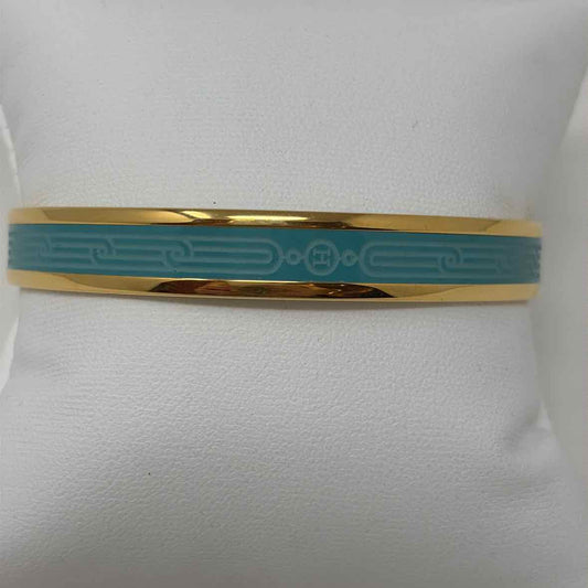 Pre-Owned Hermes Turq Multi Enamel Designer Jewelry