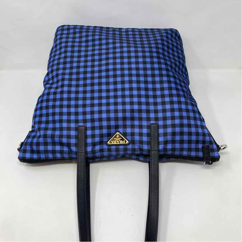 Pre-Owned Prada Plaid Nylon Designer Handbag