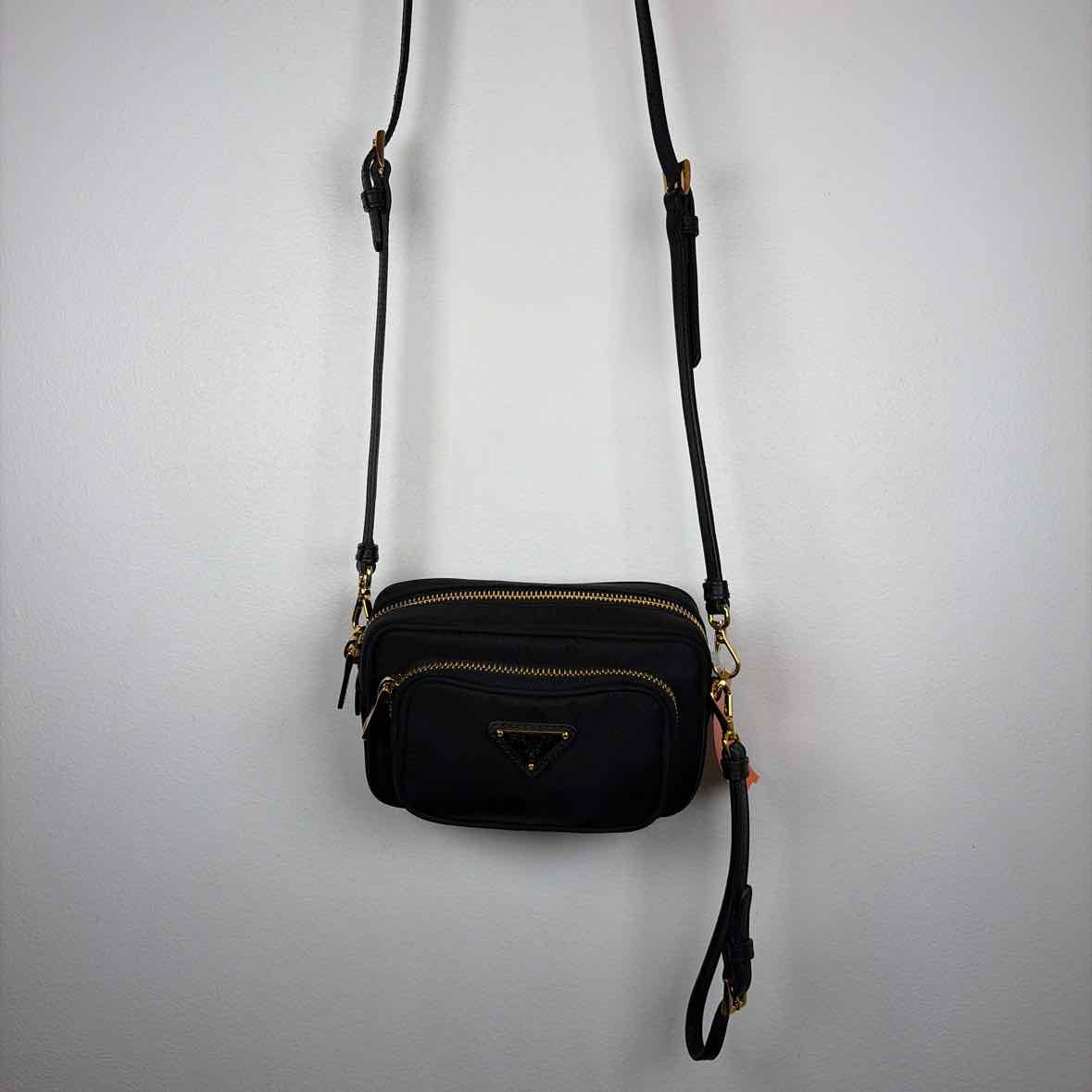 Pre-Owned Prada Black Nylon Designer Handbag