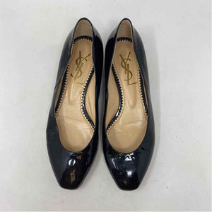 Pre-Owned Yves Saint Laurent Black Leather Shoe Size 8 Designer Shoes