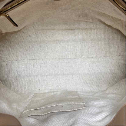 Pre-Owned Gucci Tan Leather Designer Handbag