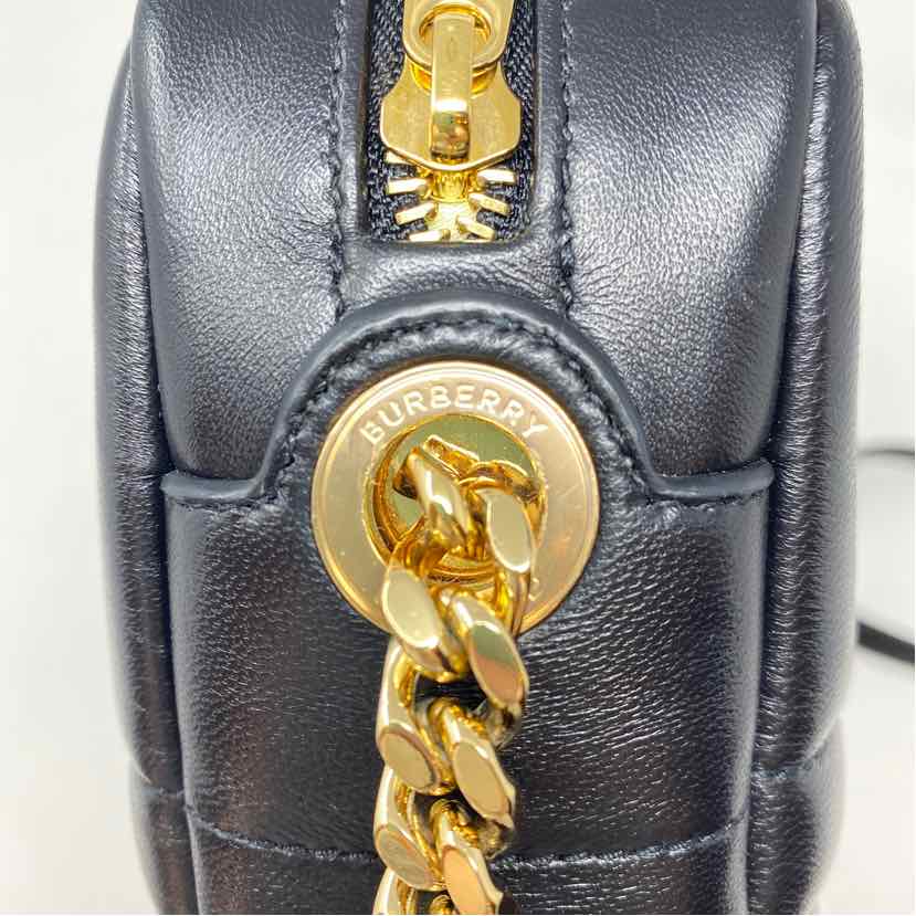 Pre-Owned Burberry Black Leather Designer Handbag