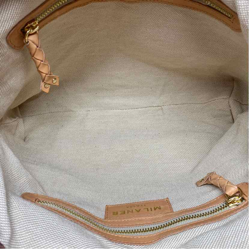 Pre-Owned Milaner Brown Leather Handbag