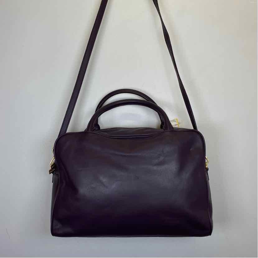 Pre-Owned Brooks Brothers Purple Leather Handbag