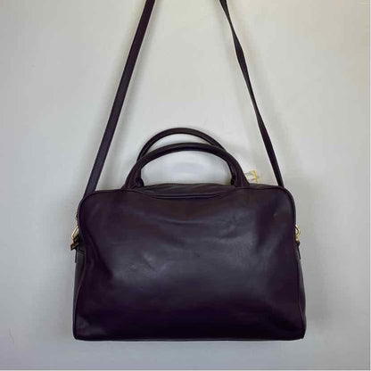 Pre-Owned Brooks Brothers Purple Leather Handbag