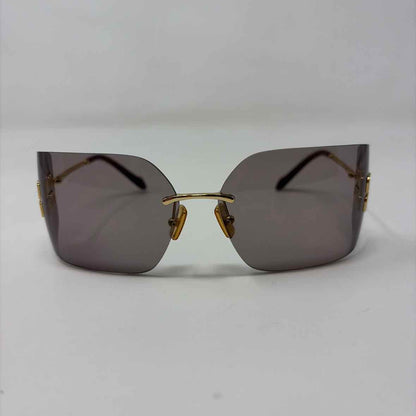 Pre-Owned Mui Mui Gold Metal Designer Sunglasses