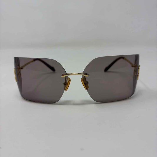 Pre-Owned Mui Mui Gold Metal Designer Sunglasses
