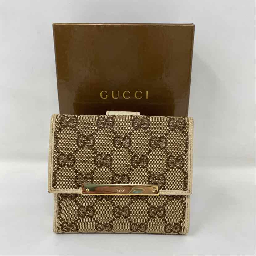 Pre-Owned Gucci Monogram Canvas Designer Wallet