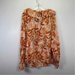 Pre-Owned Size XXL INC Orange Floral Top