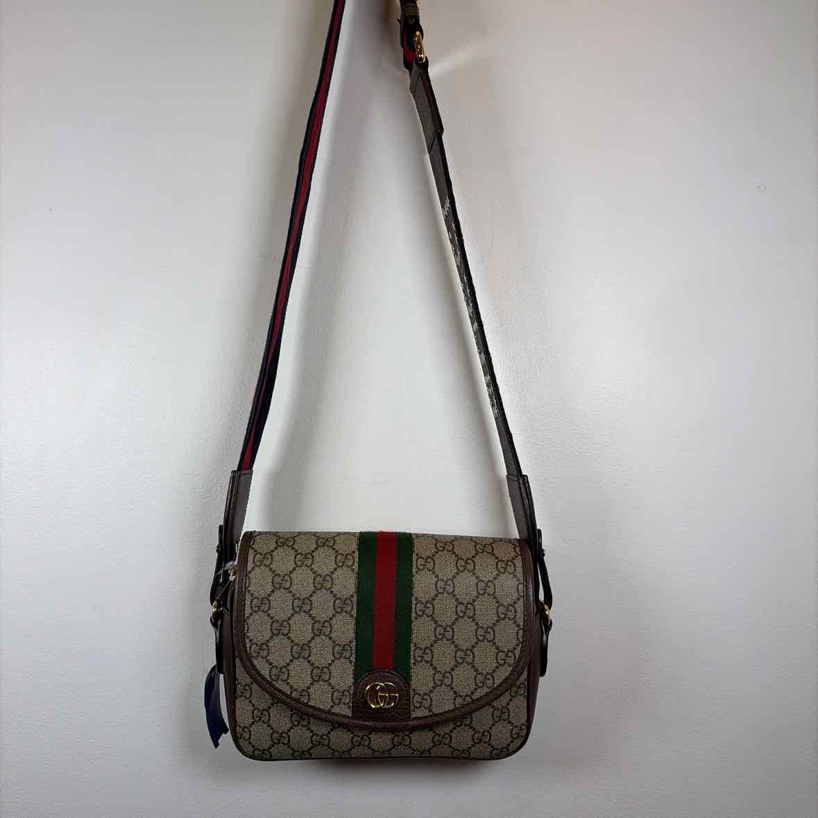 Pre-Owned Gucci Monogram Canvas Designer Handbag