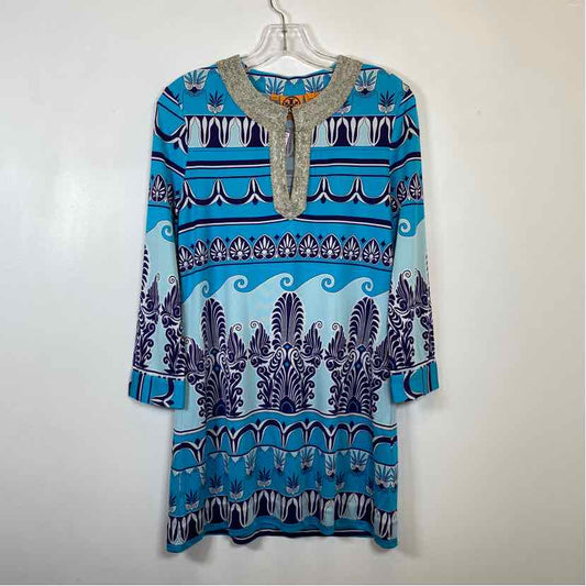 Pre-Owned Size S Tory Burch Blue Multi Casual Dress